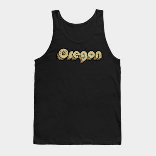 Oregon // Vintage Rainbow Typography Style // 70s Tank Top